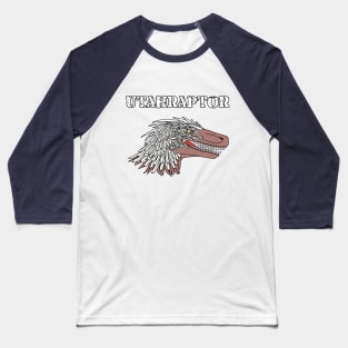 Utahraptor Head Baseball T-Shirt